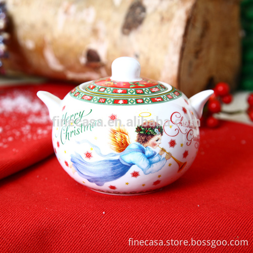 New Bone China christmas pot